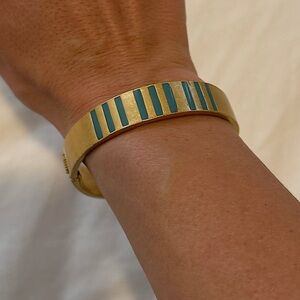 Madewell Gold Bangle with Turquoise Accent